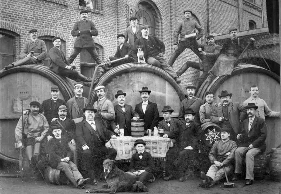 Belegschaft Aachener Brauerei Peter Wiertz um 1889