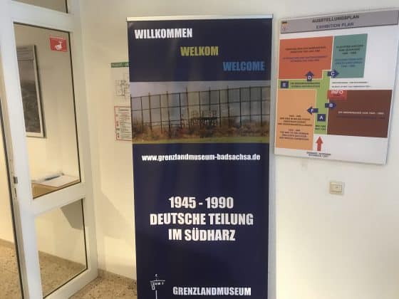 Schautafel im Eingang des Grenzlandmuseums in Bad Sachsa