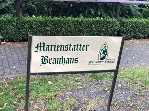 Hinweisschild Marienstatter Brauhaus